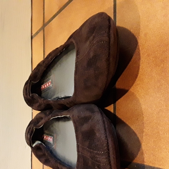 PRADA brown suede ballerina flats 38 - Picture 5 of 6